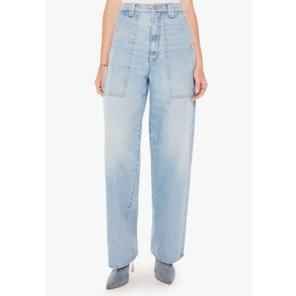NWOT MOTHER THE QUARTET BREAKER SKIMP HIGH WAIST STRAIGHT LEG JEANS, SZ: 24 - Picture 16 of 16